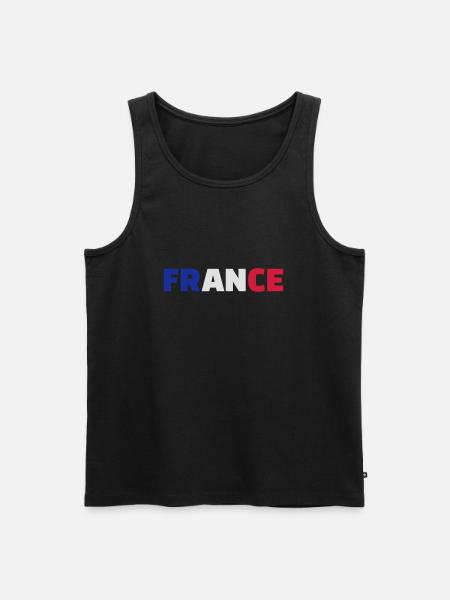 Frankreich - Männer Premium Bio Tank Top - Schwarz