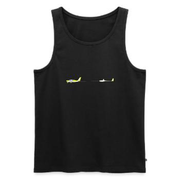 Flugzeugschlepp Motorflugzeug Segelflugzeug - Männer Premium Bio Tank Top - Schwarz - Vorne - AI Model Male 178 light (178cm)