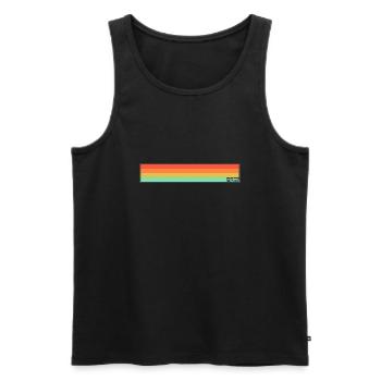 ridm stripes - Männer Premium Bio Tank Top - Schwarz - Vorne - Michal (187cm)