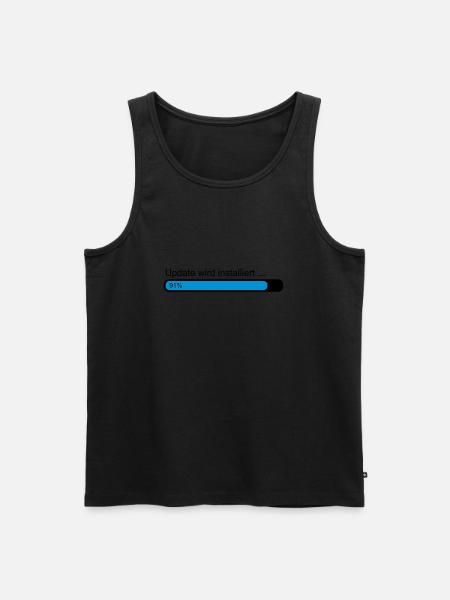 Update wird installiert .. Ladebalken 91% - Männer Premium Bio Tank Top - Schwarz