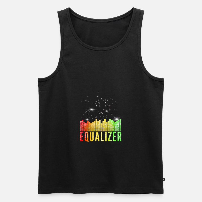 Equalizer - Männer Premium Bio Tank Top - Schwarz
