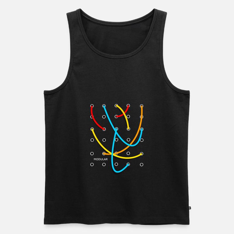 synthesizer modular - Männer Premium Bio Tank Top - Schwarz