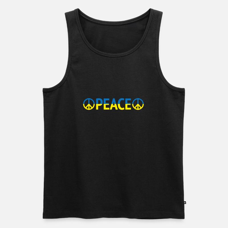 Peace Ukraine No war - Männer Premium Bio Tank Top - Schwarz
