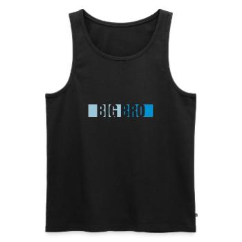 Big Bro Logo Bar - Men's Premium Organic Tank Top - black - Front - AI Model Male 178 light (178cm)