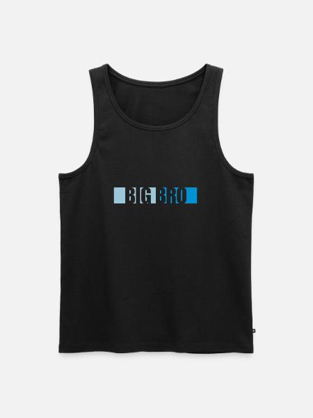 Big Bro Logo Bar - Men's Premium Organic Tank Top - black