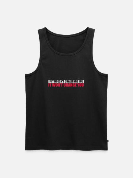 Workout Fitness Motivation Quote - Men's Premium Organic Tank Top - black