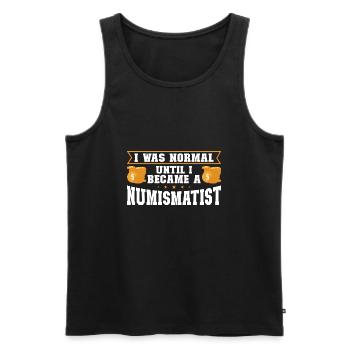 Münzen Münzen Sammler Numismatiker Geschenk - Männer Premium Bio Tank Top - Schwarz - Vorne - Michal (187cm)
