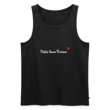 Petite soeur d'amour - Débardeur bio Premium Homme - noir - Devant - Michal (187cm)