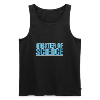 Master of Science - Men's Premium Organic Tank Top - black - Front - Michal (187cm)
