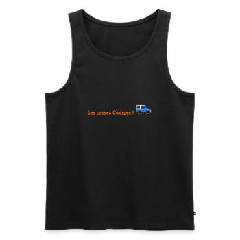 Les casses courges - Débardeur bio Premium Homme - noir - Devant - Michal (187cm)