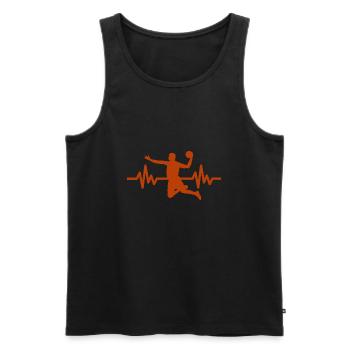 Haertbeat Basketball - USA - Team Sport - Hoops - Männer Premium Bio Tank Top - Schwarz - Vorne - AI Model Male 178 light (178cm)