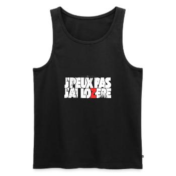 J'peux pas j'ai Lozère - Débardeur bio Premium Homme - noir - Devant - Michal (187cm)