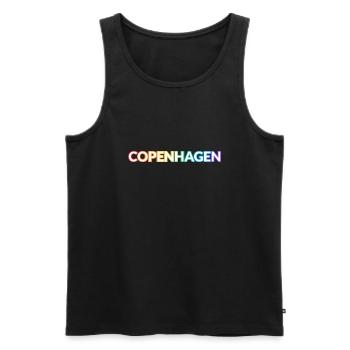 Copenhague gay - Débardeur bio Premium Homme - noir - Devant - Michal (187cm)