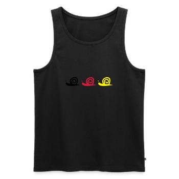 Escargot - Débardeur bio Premium Homme - noir - Devant - Michal (187cm)