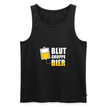 Blutgruppe Bier Biertrinker DNA JGA Biere Alkohol - Männer Premium Bio Tank Top - Schwarz - Vorne - AI Model Male 178 light (178cm)