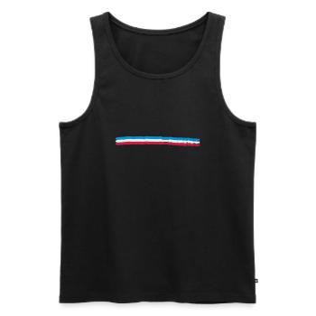 Unterstrich Flag France - Männer Premium Bio Tank Top - Schwarz - Vorne - AI Model Male 178 light (178cm)