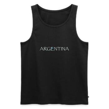 - Argentina - - Männer Premium Bio Tank Top - Schwarz - Vorne - Michal (187cm)