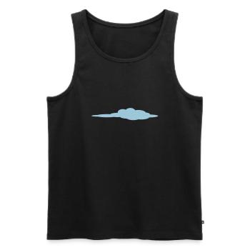 Cloud - Men's Premium Organic Tank Top - black - Front - Michal (187cm)