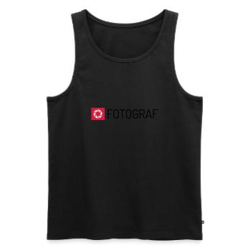 Fotograf - Männer Premium Bio Tank Top - Schwarz - Vorne - AI Model Male 178 light (178cm)