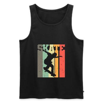 Retro Skateboarding - Skateboarder Gift - Men's Premium Organic Tank Top - black - Front - Michal (187cm)