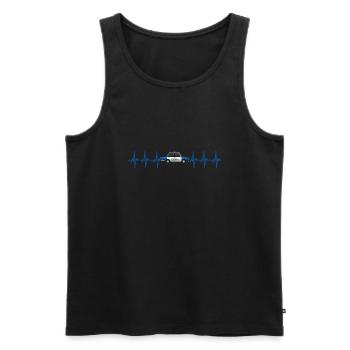 Polizei Herzschlag Polizist Polizeiauto - Männer Premium Bio Tank Top - Schwarz - Vorne - Michal (187cm)