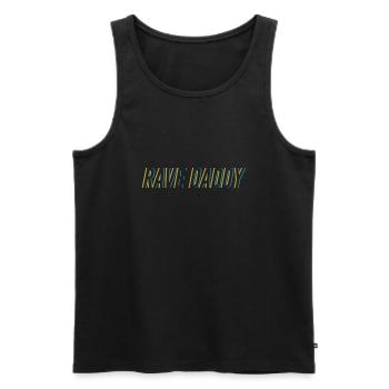 Rave Daddy Party Daddy Celebration Dad - Men's Premium Organic Tank Top - black - Front - Michal (187cm)