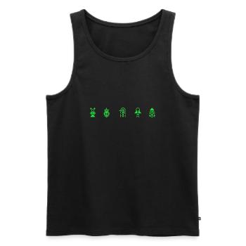 novavarion space sci fi stars galaxy moon planets - Men's Premium Organic Tank Top - black - Front - AI Model Male 178 light (178cm)