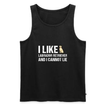 J’aime Labrador Retriever et je ne peux pas mentir - Débardeur bio Premium Homme - noir - Devant - Michal (187cm)