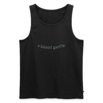 Bisserl garteln - Männer Premium Bio Tank Top - Schwarz - Vorne - Michal (187cm)