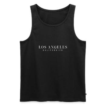 L. A. Los Angeles - Kalifornien - Männer Premium Bio Tank Top - Schwarz - Vorne - Michal (187cm)