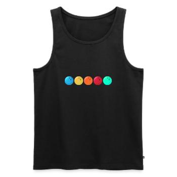 bowling bowlingteamkleidung strike bowlingbahn - Männer Premium Bio Tank Top - Schwarz - Vorne - AI Model Male 178 light (178cm)