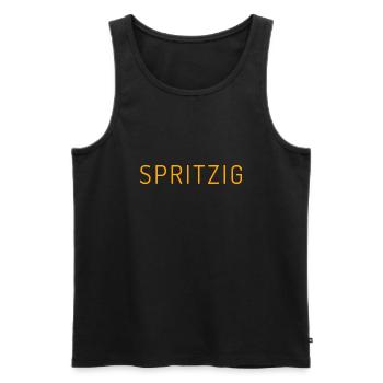 Tangy aperitif oils - Men's Premium Organic Tank Top - black - Front - Michal (187cm)