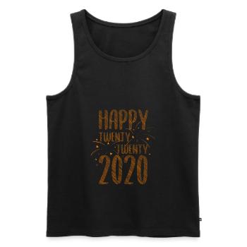 Bonne année 2020 - Débardeur bio Premium Homme - noir - Devant - Michal (187cm)
