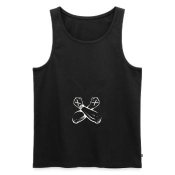 Chemise Punk Straight Edge vegan, pas de drogue - Débardeur bio Premium Homme - noir - Devant - Michal (187cm)