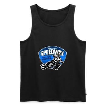 Speedway - Motorcycle Speedway - Männer Premium Bio Tank Top - Schwarz - Vorne - AI Model Male 178 light (178cm)