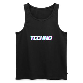 Techno Festival Design - Débardeur bio Premium Homme - noir - Devant - AI Model Male 178 light (178cm)