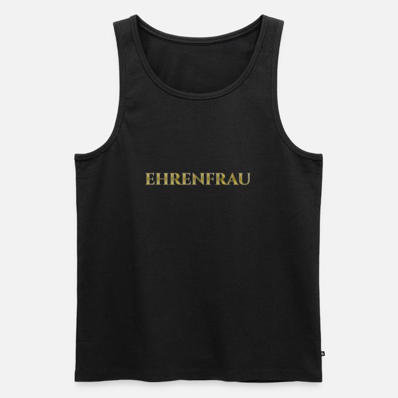EHRENFRAU - Männer Premium Bio Tank Top - Schwarz