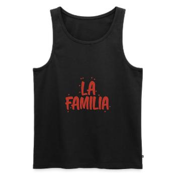 La Familia - Débardeur bio Premium Homme - noir - Devant - Michal (187cm)