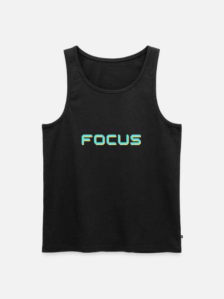 Focus - Men's Premium Organic Tank Top - black