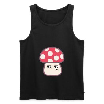 Fliegenpilz Genervt Kawaii - Männer Premium Bio Tank Top - Schwarz - Vorne - AI Model Male 178 light (178cm)