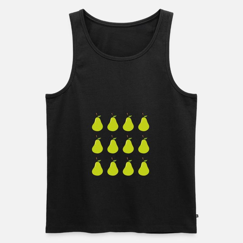 Pear pattern fruit - Men's Premium Organic Tank Top - black