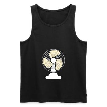 Ventilator Hitze Sommer - Männer Premium Bio Tank Top - Schwarz - Vorne - Michal (187cm)