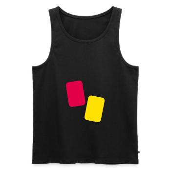 Karten Schiedsrichter - Männer Premium Bio Tank Top - Schwarz - Vorne - Michal (187cm)
