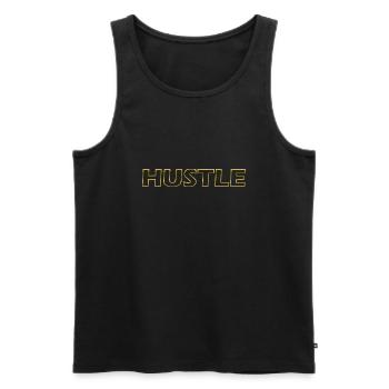 Frontière agitée - Débardeur bio Premium Homme - noir - Devant - AI Model Male 178 light (178cm)
