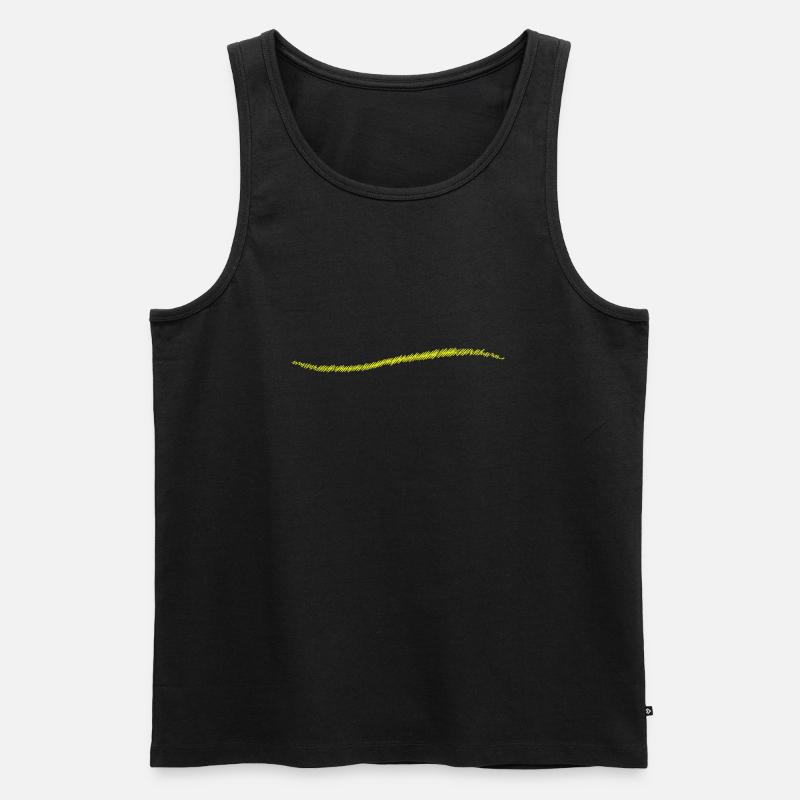 scribbled line | gekritzelter Strich - Männer Premium Bio Tank Top - Schwarz