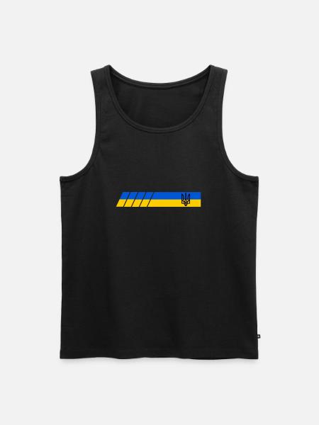 UKRAINE Sportlich - Männer Premium Bio Tank Top - Schwarz