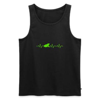 Heartbeat Frog Forest Dweller - Men's Premium Organic Tank Top - black - Front - AI Model Male 178 light (178cm)