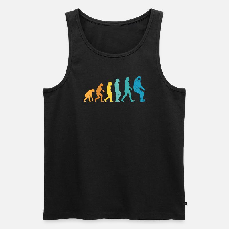 Evolution-Snowboarder - Männer Premium Bio Tank Top - Schwarz