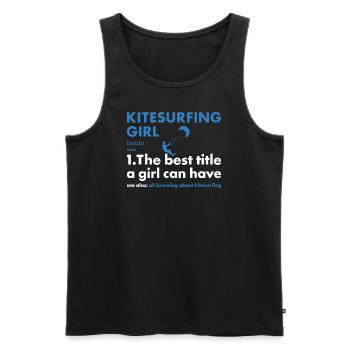 Sport Girl Kitesurf - Débardeur bio Premium Homme - noir - Devant - Michal (187cm)