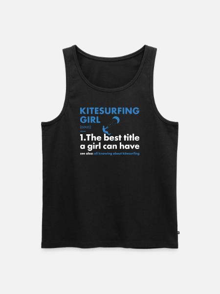 Sport Girl Kitesurf - Débardeur bio Premium Homme - noir